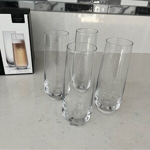 JOYJOLT Milo Stem Less Champagne Flutes - Set of 4